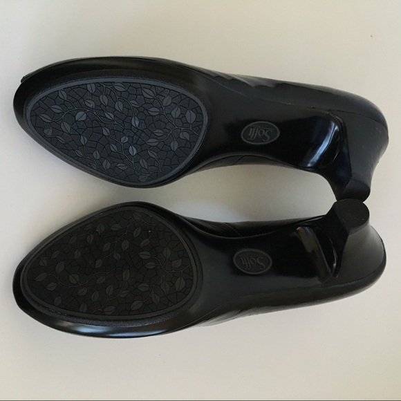 Sofft Sorrento Patent Leather Peep Toe Pumps 9 - Picture 6 of 8